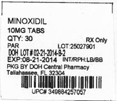 Minoxidil 10mg.jpg Label Image for 10mg - Minoxidil 10mg
